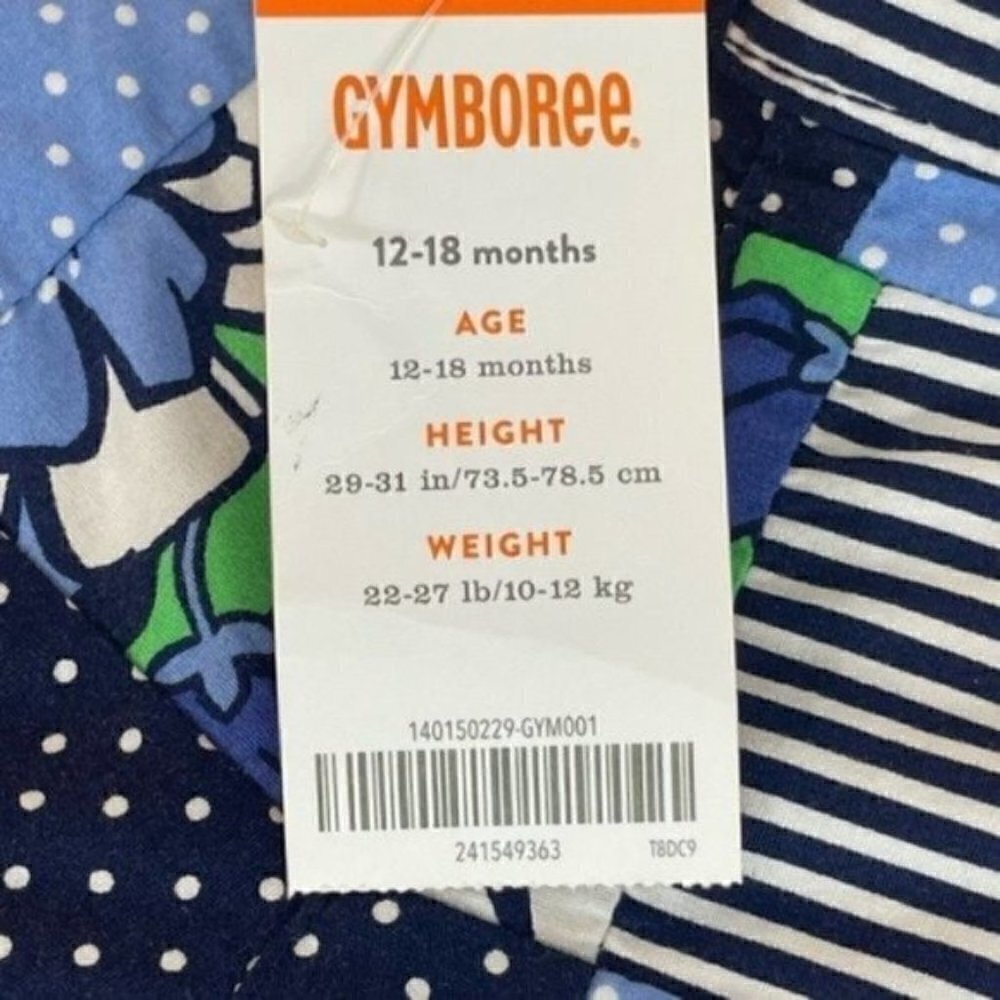 GYMBOREE Spring Prep Patchwork Shorts polka dots stripes floral 12-18 months - Picture 5 of 6